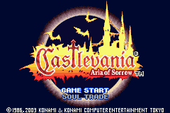 Castlevania AOS - Genya Arikado Hack Title Screen